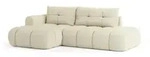 ECKSOFA FLUMA L-S Creme Boucle-Stoff mit Schlaffunktion