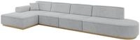 ECKSOFA Ottomane Links IREA-L3-v2 - 412x165x80 cm Grau