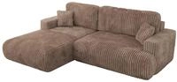 ECKSOFA OVO L Braun Cord - Links Seite