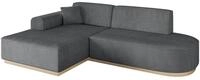 ECKSOFA Ottomane Links IREA-L1 - 232x165x80 cm Duneklgrau