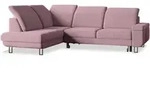 ECKSOFA LERMA R-S Lila Velours-Stoff mit Schlaffunktion