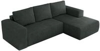ECKSOFA TRENTINO L Dunkelgrau Stukture - Rechts