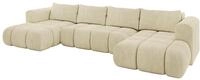 WOHNLANDSCHAFT CLOUD-U 405x185x90 Beige Velours