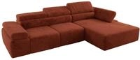 ECKSOFA RILASSO L Orange Pl&uuml;sch - rechts