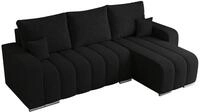 ECKSOFA KIRASSO L Schwarz Boucle