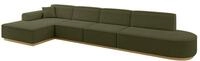 ECKSOFA Ottomane Links IREA-L3-v2 - 412x165x80 cm Gr&uuml;n