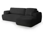 ECKSOFA SENTI N R-S Schwarz Boucle-Stoff mit Schlaffunktion