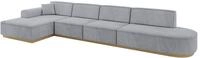 ECKSOFA Ottomane Links IREA-L3-v2 - 412x165x80 cm Grau