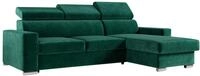 ECKSOFA FOX-L Dunkelgr&uuml;n