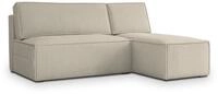 ECKSOFA BRISO P Creme Kordstoff mit Schlaffunktion