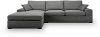 Ecksofa Veda Grau Flachgewebe