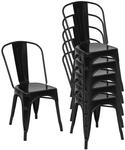 STUHL METALL Schwarz 6er-Set