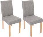 ESSZIMMERSTUHL Grau, Braun 2er-Set