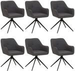 ESSZIMMERSTUHL Schwarz, Grau 6er-Set