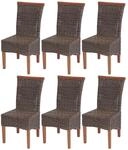 ESSZIMMERSTUHL Braun 6er-Set