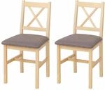 ESSZIMMERSTUHL Braun, Grau 2er-Set