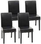 ESSZIMMERSTUHL Schwarz, Dunkelbraun 4er-Set