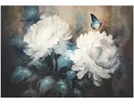 FOTOTAPETE Blumen Beton Vintage Schlafzimmer 150x105