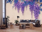 FOTOTAPETE Blumen H&auml;ngend Lila 250x175 cm
