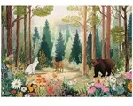 FOTOTAPETE Kinderzimmer Wald B&auml;ume 300x210