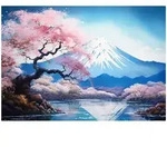 FOTOTAPETE Berge Aquarell Vlies Tapete Wohnzimmer 250x175