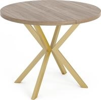 ESSTISCH Flora runder ausziehbarer, Sonoma Eiche 120-200/120/76 cm