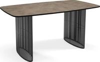 ESSTISCH Cavaro rechteckig oval ausziehbar, Beton-Optik Dunkelgrau 180-256/90/76 cm