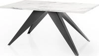ESSTISCH Vance rechteckig ausziehbar, Marmor Wei&szlig; 140-240/80/76 cm