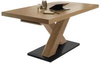 Ausziehtisch Komfort in Schwarz/Eiche Artisan