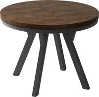 ESSTISCH Lume runder ausziehbarer, Lefkas Eiche 100-200/100/76 cm