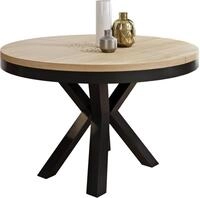 ESSTISCH Clara runder ausziehbarer, Sonoma Eiche 120-200/120/76 cm