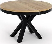 ESSTISCH Clara runder ausziehbarer, Craft Eiche 120-200/120/76 cm