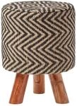 DREIBEIN-HOCKER Jute gemustert, 32/32/42 cm