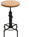 BARTISCH rund Schwarz, Beige