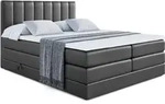 BOXSPRINGBETT OTTA KING - 180x200 - H3/H4 - Schwarz Hochglanz