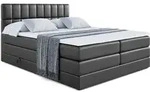 BOXSPRINGBETT MIAMI KING - 140x200 - H3/H4 - Schwarz Hochglanz