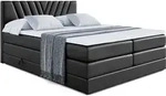 BOXSPRINGBETT ERNINA KING - 140x200 - H3/H4 - Schwarz Hochglanz