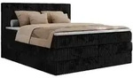 BOXSPRINGBETT TILIANO KING - 180/200 - Schwarz Cord - H4