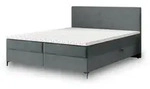 BOXBETT TORREL 160x200 cm mit Matratze und Topper - Grau