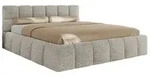 POLSTERBETT NIRA CLASSIC 160/200 - Hellgrau Strukture - Schaum-Matratze