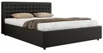 POLSTERBETT PAVO CLASSIC 180/200 - Schwarz Kunstleder - Schaum-Matratze
