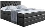 BOXSPRINGBETT VELANTO-BZ KING - 160 x 200 - H3/H4 - Schwarz Hochglanz