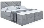BOXBETT mit Matratze H3 und Lattenrost - BARWA - 140 x 200 Grau