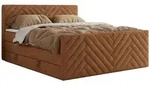 BOXSPRINGBETT PARIS KING DUO - 160/200 - Orange Struktur - H3