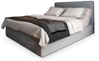 BOXBETT ASTOR 140x200 cm mit Matratze und Topper - Hellgrau