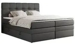 BOXSPRINGBETT ERNI KING 160/200 Dunkelgrau Kunstleder - H4