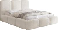 POLSTERBETT Harmony mit Bettkasten, Creme Boucle 200x200 cm
