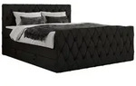 BOXSPRINGBETT MIREN KING DUO 140/200 Schwarz Kunstleder - H3