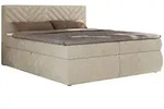 BOXBETT AVERTA 140/200 - Beige Schenille glatt - H3