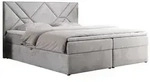 BOXBETT NEOMI 140/200 - Hellgrau Velvet - H4 - Topper T25